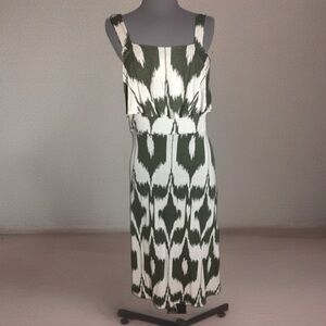 Ann Taylor LOFT sundress brown & white M